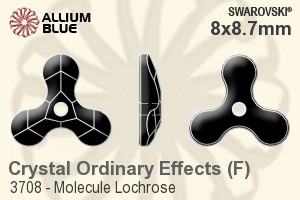 Swarovski Molecule Lochrose Sew-on Stone (3708) 8x8.7mm - Crystal Effect With Platinum Foiling - Haga Click en la Imagen para Cerrar
