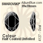 Swarovski Oval Fancy Stone (4127) 39x28mm - Colour (Half Coated) Unfoiled