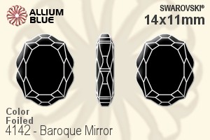 スワロフスキー Baroque Mirror ファンシーストーン (4142) 14x11mm - カラー 裏面プラチナフォイル - ウインドウを閉じる