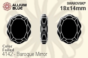 Swarovski Baroque Mirror Fancy Stone (4142) 18x14mm - Color With Platinum Foiling - Haga Click en la Imagen para Cerrar