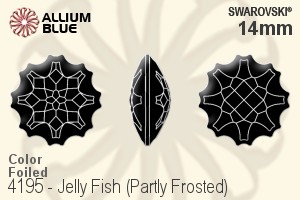 施華洛世奇 Jelly Fish (局部磨砂) 花式石 (4195) 14mm - 顏色 白金水銀底 - 關閉視窗 >> 可點擊圖片