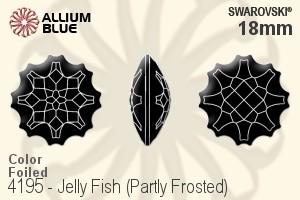 Swarovski Jelly Fish (Partly Frosted) Fancy Stone (4195) 18mm - Color With Platinum Foiling - Haga Click en la Imagen para Cerrar