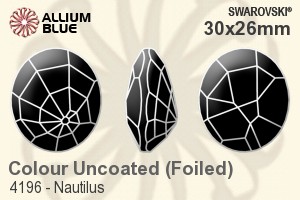 スワロフスキー Nautilus ファンシーストーン (4196) 30x26mm - カラー（コーティングなし） プラチナフォイル - ウインドウを閉じる