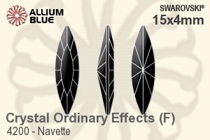 Swarovski Navette Fancy Stone (4200) 15x4mm - Crystal Effect With Platinum Foiling - Haga Click en la Imagen para Cerrar