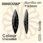 施華洛世奇 馬眼形 花式石 (4200) 11x3mm - 顏色 無水銀底