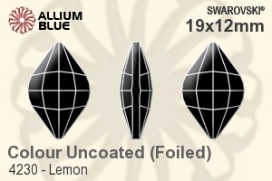 Swarovski Lemon Fancy Stone (4230) 19x12mm - Color With Platinum Foiling - Haga Click en la Imagen para Cerrar