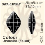 Swarovski Lemon Fancy Stone (4230) 23x15mm - Color With Platinum Foiling