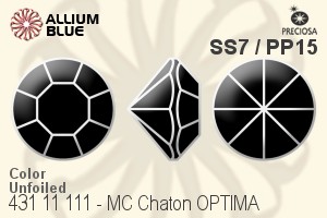 Preciosa MC Chaton OPTIMA (431 11 111) SS7 / PP15 - Color Unfoiled - Haga Click en la Imagen para Cerrar