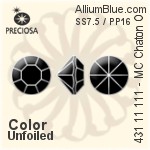 Preciosa MC Chaton OPTIMA (431 11 111) SS7.5 / PP16 - Color Unfoiled
