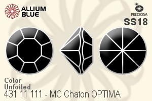 Preciosa MC Chaton OPTIMA (431 11 111) SS18 - Color Unfoiled - Click Image to Close