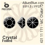 寶仕奧莎 機切尖底石 OPTIMA (431 11 111) SS11.5 / PP23 - 透明白色 金箔底