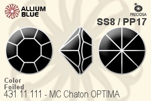 PRECIOSA Chaton O ss8/pp17 g.quartz G