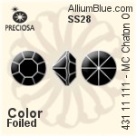 Preciosa MC Chaton OPTIMA (431 11 111) SS28 - Color With Golden Foiling