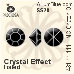 Preciosa MC Chaton OPTIMA (431 11 111) SS29 - Crystal Effect With Silver Foiling