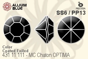 宝仕奥莎 机切尖底石 OPTIMA (431 11 111) SS6 / PP13 - 颜色（涂层） 金箔底