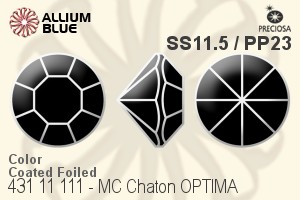 Preciosa MC Chaton (431 11 111) SS11.5 / PP23 - Colour (Coated) With Golden Foiling - Haga Click en la Imagen para Cerrar