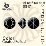 Preciosa プレシオサ MC マシーンカットチャトン OPTIMA (431 11 111) SS17 - カラー（コーティング） 裏面ゴールドフォイル