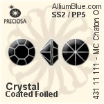 Preciosa MC Chaton (431 11 111) SS2 / PP5 - Crystal (Coated) With Golden Foiling