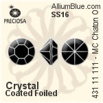 Preciosa MC Chaton OPTIMA (431 11 111) SS16 - Crystal Effect With Golden Foiling