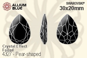 Swarovski Pear-shaped Fancy Stone (4327) 30x20mm - Crystal Effect With Platinum Foiling - Haga Click en la Imagen para Cerrar