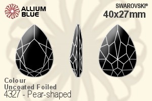 Swarovski Pear-shaped Fancy Stone (4327) 40x27mm - Colour (Uncoated) With Platinum Foiling - Click Image to Close