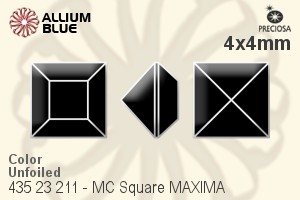 Preciosa MC Square MAXIMA Fancy Stone (435 23 211) 4x4mm - Color Unfoiled - Haga Click en la Imagen para Cerrar