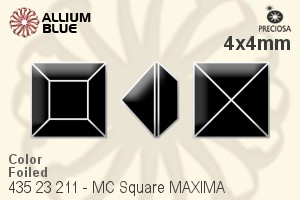 PRECIOSA Square MXM 4x4 sapphire DF