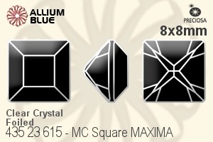 Preciosa MC Square MAXIMA Fancy Stone (435 23 615) 8x8mm - Clear Crystal With Dura™ Foiling - Haga Click en la Imagen para Cerrar
