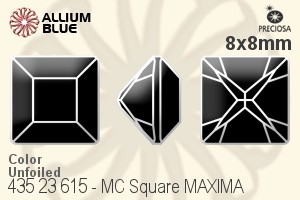 寶仕奧莎 機切正方形 MAXIMA 美飾瑪 花式石 (435 23 615) 8x8mm - 顏色 無水銀底 - 關閉視窗 >> 可點擊圖片
