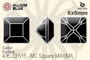 PRECIOSA Square MXM 6x6 topaz DF