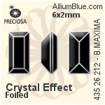 Preciosa MC Baguette MAXIMA Fancy Stone (435 26 212) 6x2mm - Crystal Effect With Dura™ Foiling