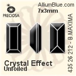 Preciosa MC Baguette MAXIMA Fancy Stone (435 26 212) 7x3mm - Crystal Effect Unfoiled