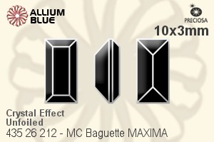 Preciosa MC Baguette Fancy Stone (435 26 212) 10x3mm - Crystal (Coated)