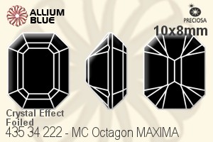 PRECIOSA Octagon MAXIMA 10x8 crystal DF AB