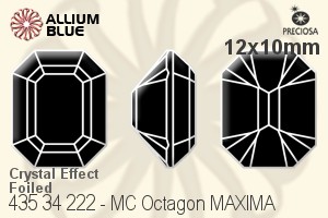 Preciosa MC Octagon MAXIMA Fancy Stone (435 34 222) 12x10mm - Crystal Effect With Dura™ Foiling