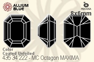 PRECIOSA Octagon MAXIMA 8x6 jet U Hem