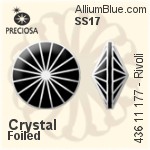 Preciosa MC Rivoli MAXIMA (436 11 177) SS17 - Clear Crystal With Dura™ Foiling