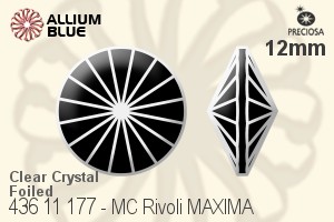 Preciosa MC Rivoli MAXIMA (436 11 177) 12mm - Clear Crystal With Dura™ Foiling - Click Image to Close