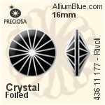 Preciosa MC Rivoli (436 11 177) 16mm - Clear Crystal With Dura™ Foiling