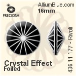 Preciosa MC Rivoli MAXIMA (436 11 177) 16mm - Crystal Effect With Dura™ Foiling