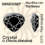 Swarovski XILION Pear Shape Fancy Stone (4328) 13x7.8mm - Color With Platinum Foiling