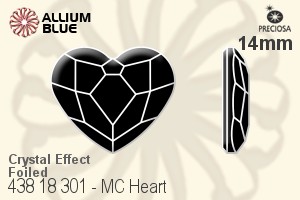 PRECIOSA Heart MXM FB 14 crystal DF AB