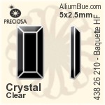 Preciosa プレシオサ MC マシーンカットBaquette Flat-Back Hot-Fix Stone (438 26 210) 5x2.5mm - クリスタル