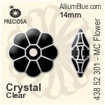 Preciosa MC Flower 301 Sew-on Stone (438 52 301) 14mm - Clear Crystal Unfoiled