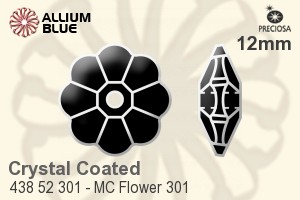 Preciosa MC Flower 301 Sew-on Stone (438 52 301) 12mm - Crystal Effect Unfoiled