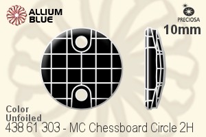 Preciosa プレシオサ MC マシーンカットChessboard Circle 2H ソーオンストーン (438 61 303) 10mm - カラー 裏面にホイル無し - ウインドウを閉じる