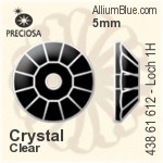 Preciosa MC Loch Rose VIVA 1H Sew-on Stone (438 61 612) 5mm - Clear Crystal