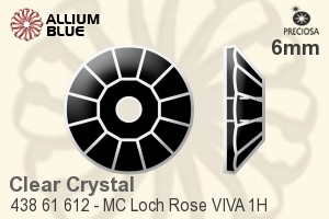 Preciosa MC Loch Rose VIVA 1H Sew-on Stone (438 61 612) 6mm - Clear Crystal