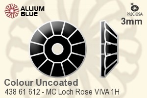 寶仕奧莎 機切Loch 玫瑰 VIVA 1H 手縫石 (438 61 612) 3mm - 顏色 無水銀底 - 關閉視窗 >> 可點擊圖片
