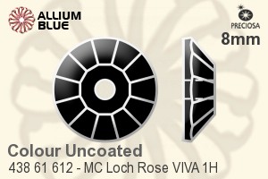 Preciosa MC Loch Rose VIVA 1H Sew-on Stone (438 61 612) 8mm - Color Unfoiled